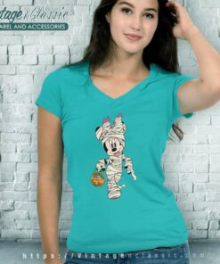 Disney Minnie Mummy Halloween V Neck TShirt