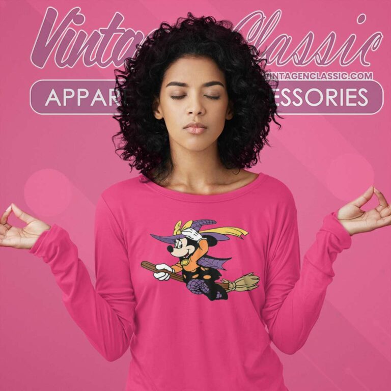 Disney Minnie Witch Halloween Long Sleeve Tee Disney Minnie Witch Halloween Long Sleeve Tee
