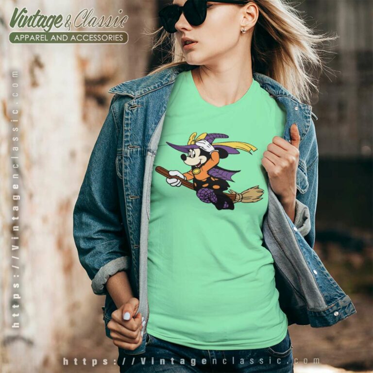 Disney Minnie Witch Halloween V Neck TShirt Disney Minnie Witch Halloween V Neck TShirt
