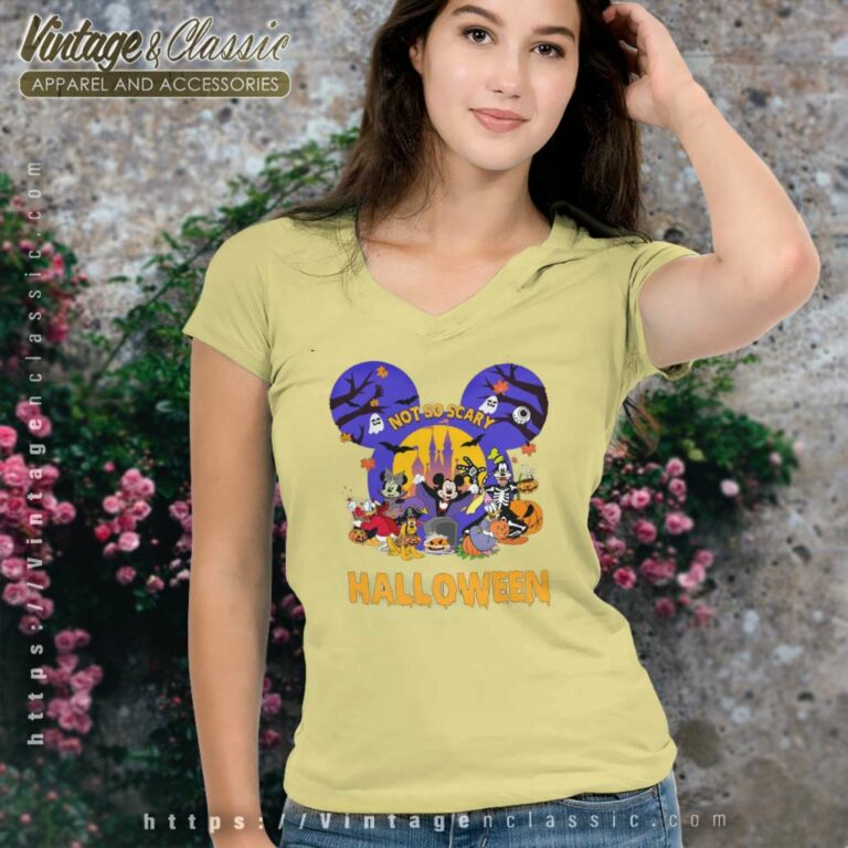 Disney Not So Scary Halloween Shirt V Neck TShirt Disney Not So Scary Halloween Shirt V Neck TShirt