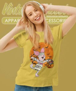 Disney Piglet Halloween Moon Shirt Women TShirt