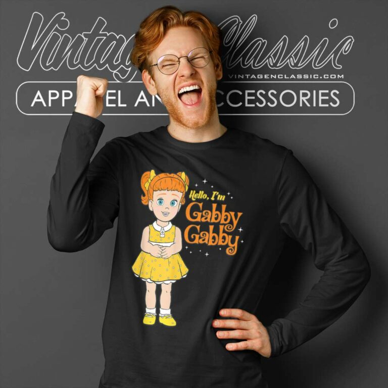 Disney Pixar Toy Story 4 Hello Im Gabby Gabby Long Sleeve Tee Disney Pixar Toy Story 4 Hello Im Gabby Gabby Long Sleeve Tee