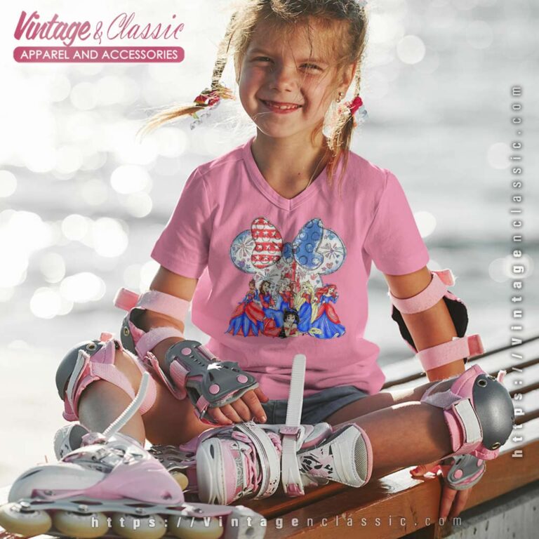 Disney Princess 4th Of July Patriotic kids Vneck Disney Princess 4th Of July Patriotic kids Vneck