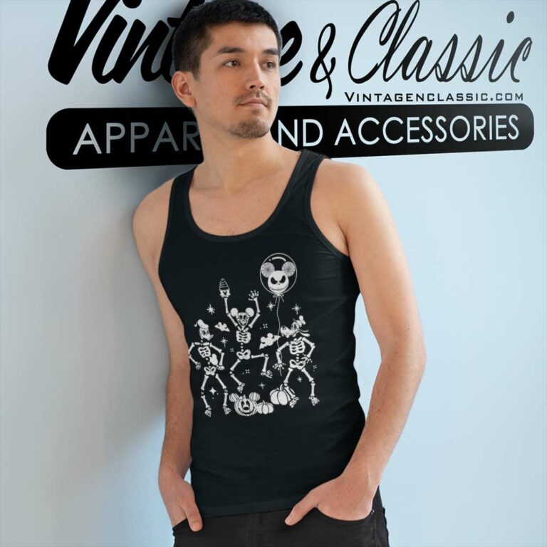 Disney Skeleton Mickey Halloween Tank Top Racerback Disney Skeleton Mickey Halloween Tank Top Racerback