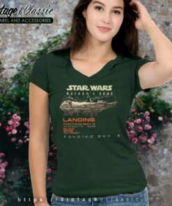 Disney Star Wars Galaxy Edge Landing Docking Bay V Neck TShirt