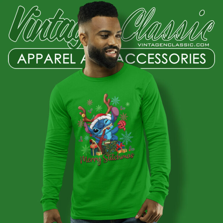 Disney Stitch Merry Stitchmas Long Sleeve Tee Disney Stitch Merry Stitchmas Long Sleeve Tee