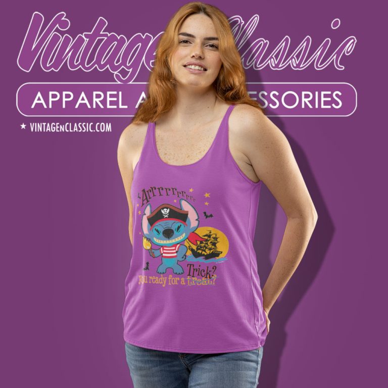 Disney Stitch Pirate Tank Top Racerback Disney Stitch Pirate Tank Top Racerback