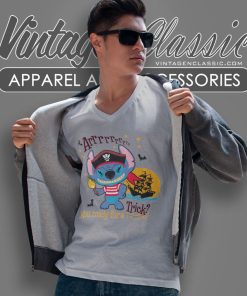 Disney Stitch Pirate V Neck TShirt