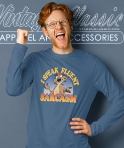 Disney The Lion King Shirt Timon Fluent Sarcasm Long Sleeve Tee