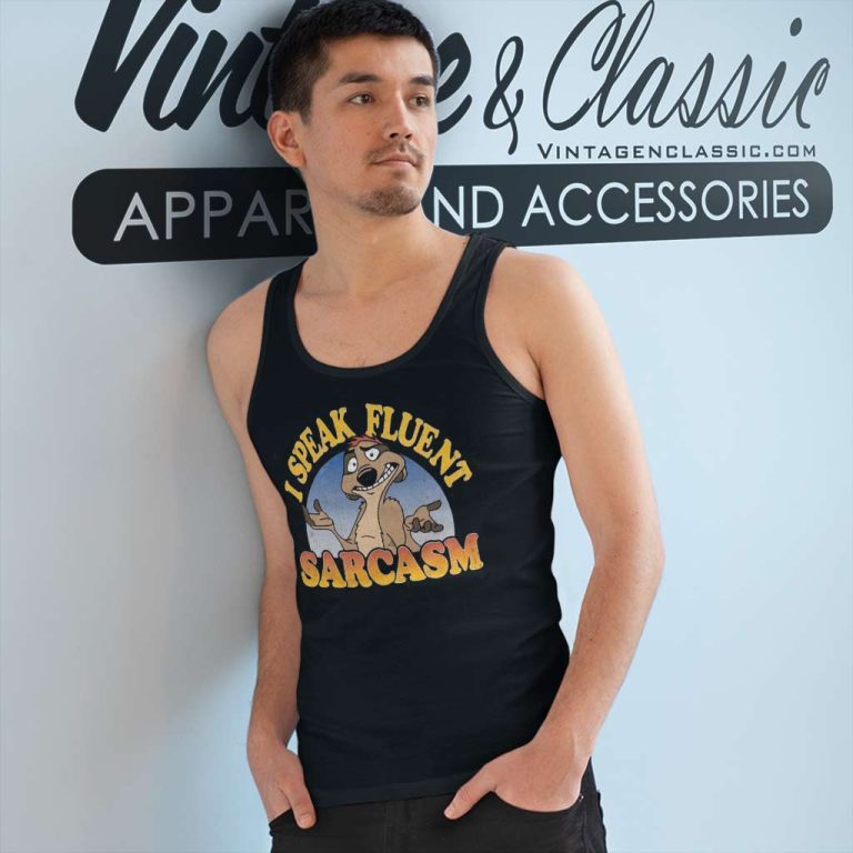 Disney The Lion King Shirt Timon Fluent Sarcasm Tank Top Racerback Disney The Lion King Shirt Timon Fluent Sarcasm Tank Top Racerback