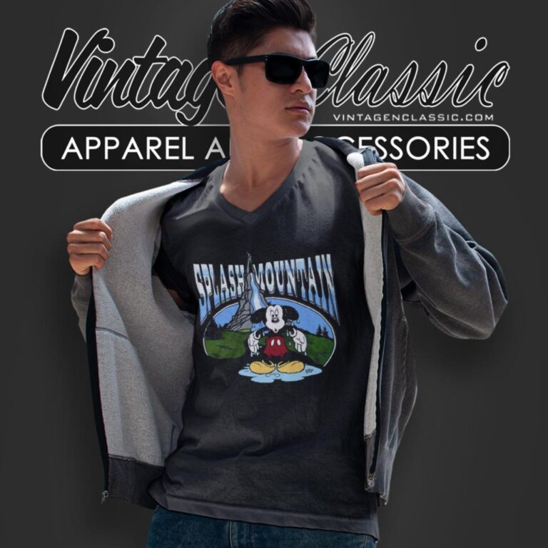 Disneyland Disney World Splash Mountain Mickey V Neck TShirt Disneyland Disney World Splash Mountain Mickey V Neck TShirt