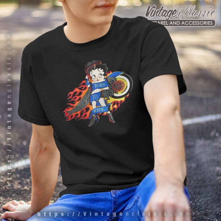 Distress 1992 Betty Boop Born To Ride T Shirt Distress 1992 Betty Boop Born To Ride T Shirt
