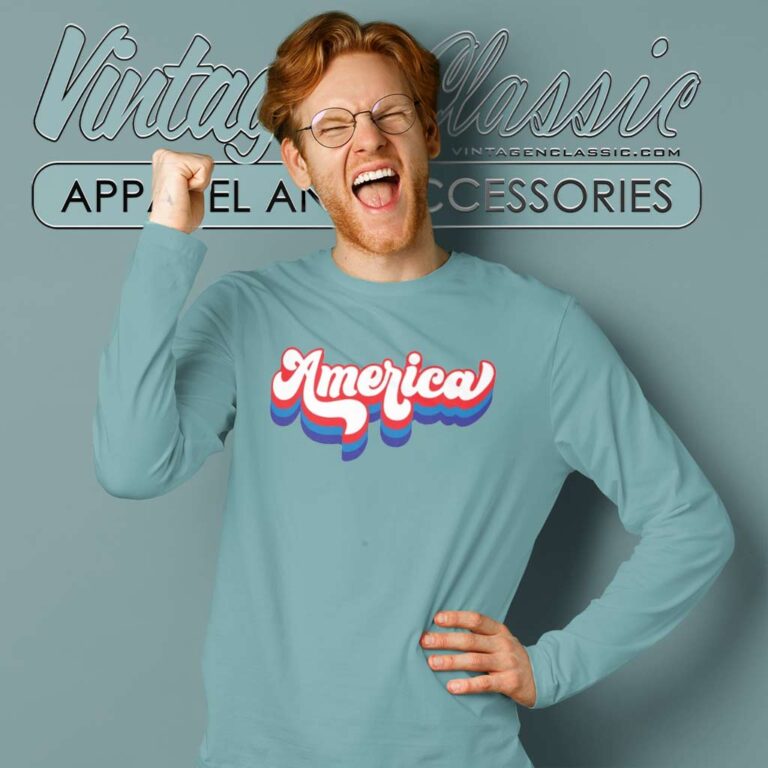 Distressed America Shirt Independence Day Long Sleeve Tee Distressed America Shirt Independence Day Long Sleeve Tee