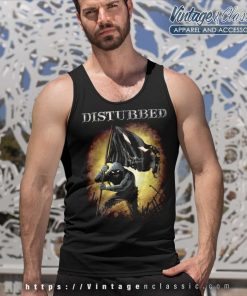 Disturbed Guy With Flag Tank Top Racerback