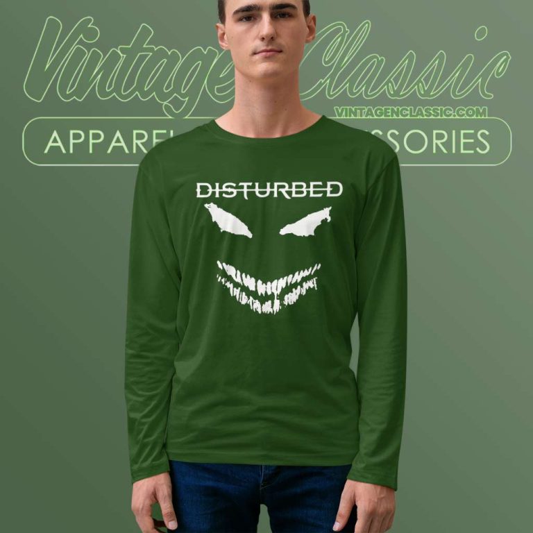 Disturbed Scary Face Candle Long Sleeve Tee Disturbed Scary Face Candle Long Sleeve Tee