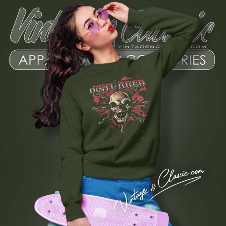 Disturbed Skull In Chains Sweatshirt Disturbed Skull In Chains Sweatshirt
