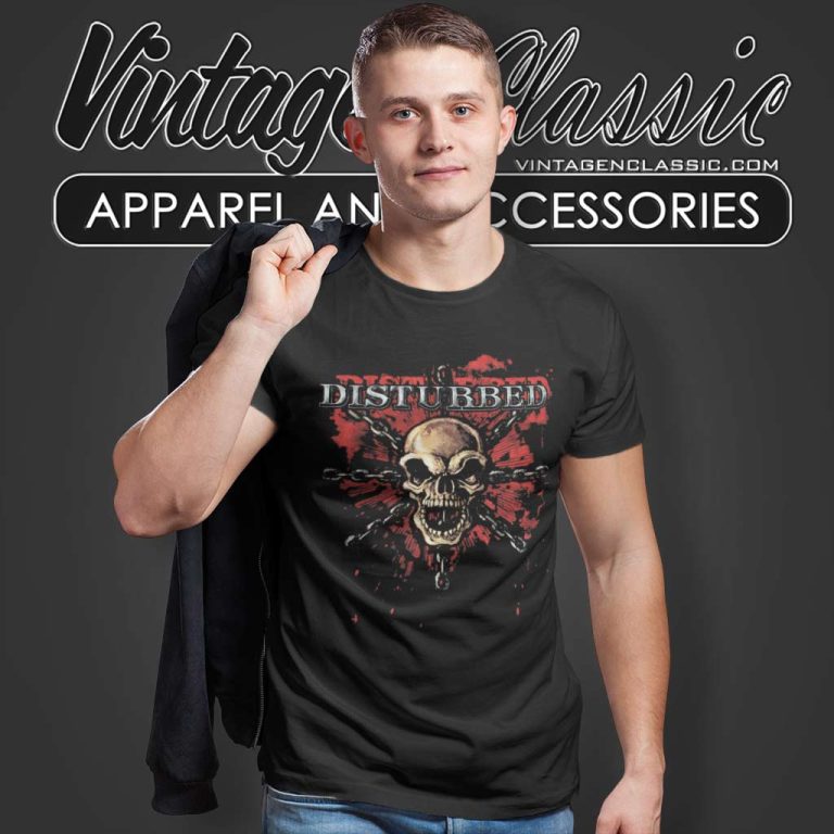 Disturbed Skull In Chains T Shirt Disturbed Skull In Chains T Shirt