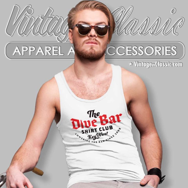 Dive Bar Shirt Club Key West Lowering The Bar Since 2008 Logo Tank Top Racerback Dive Bar Shirt Club Key West Lowering The Bar Since 2008 Logo Tank Top Racerback