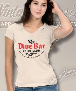 Dive Bar Shirt Club Key West Lowering The Bar Since 2008 Logo V Neck TShirt