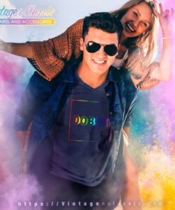 Dobre Brothers Shirt Rainbow Gradient V Neck TShirt