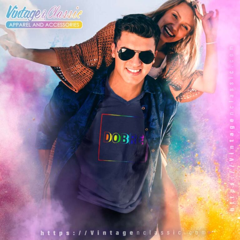 Dobre Brothers Shirt Rainbow Gradient V Neck TShirt Dobre Brothers Shirt Rainbow Gradient V Neck TShirt