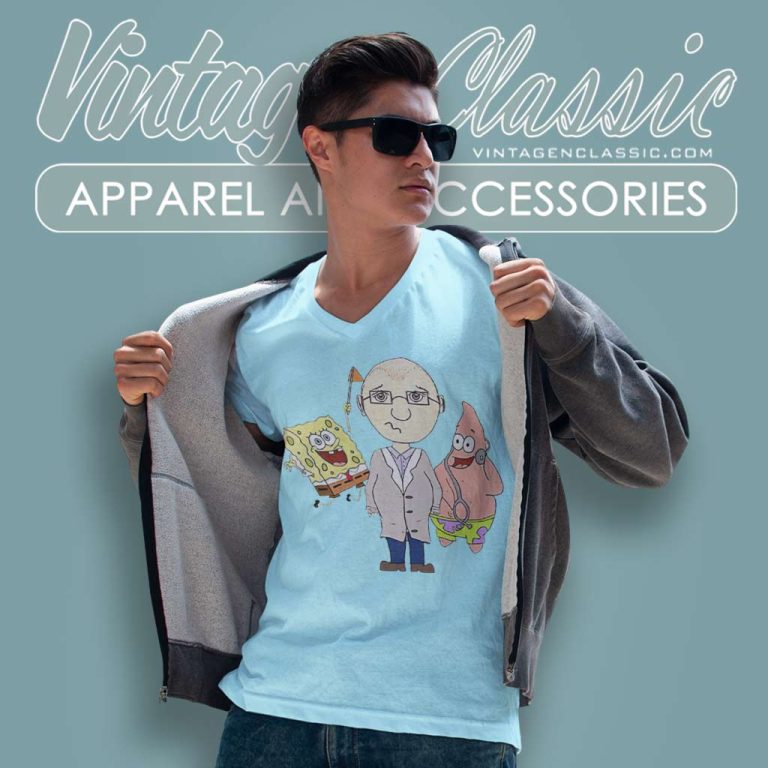 Doctor Spongebob Patrick V Neck TShirt Doctor Spongebob Patrick V Neck TShirt