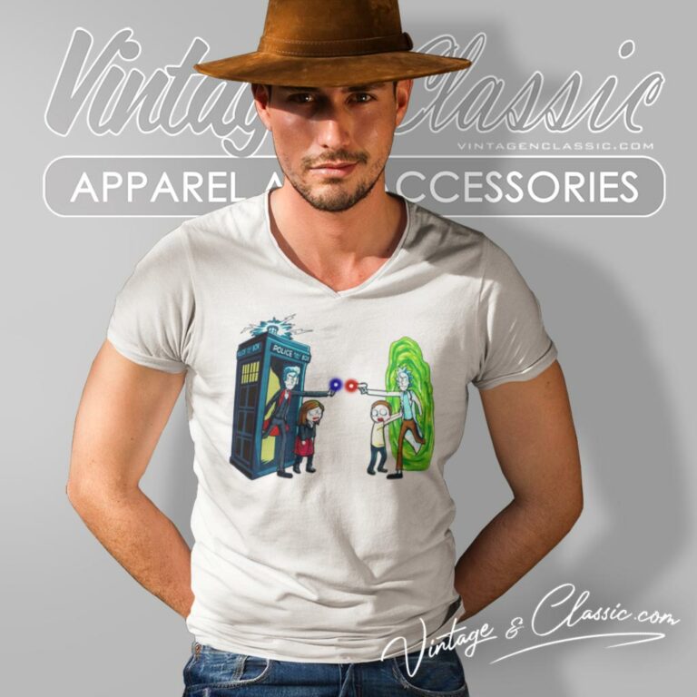 Doctor Who X Rick And Morty V Neck TShirt Doctor Who X Rick And Morty V Neck TShirt