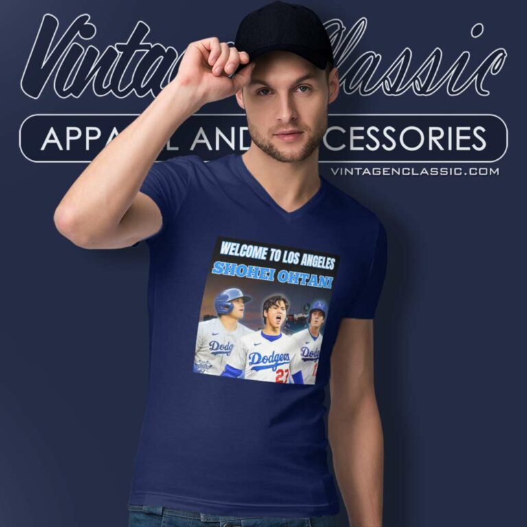 Dodgers Ohtani Shirt Welcome To Los Angeles Shohei Ohtani V Neck TShirt Dodgers Ohtani Shirt Welcome To Los Angeles Shohei Ohtani V Neck TShirt