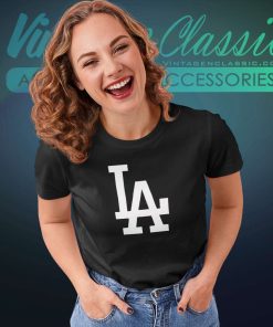 Dodgers Team Logo Classic Women TShirt