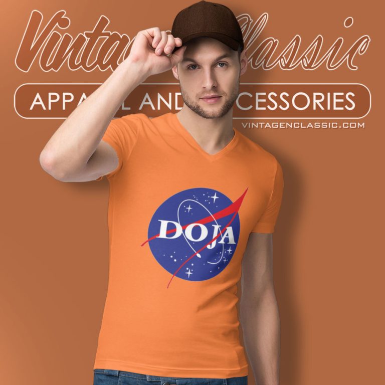 Doja Blue Nasa Classic King V Neck TShirt Doja Blue Nasa Classic King V Neck TShirt