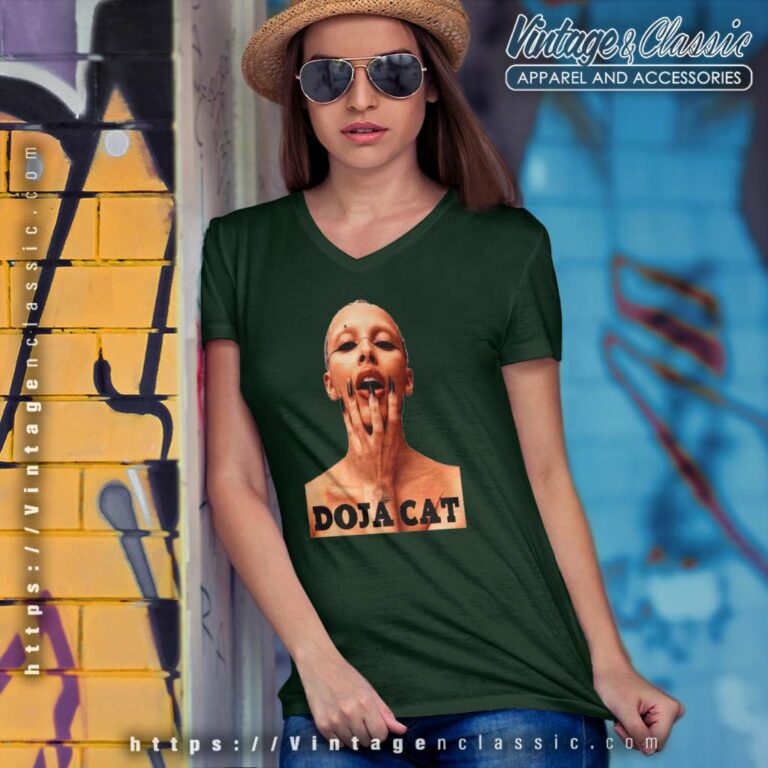 Doja Cat Demons Poster V Neck TShirt Doja Cat Demons Poster V Neck TShirt