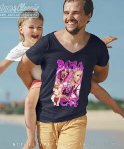 Doja Cat Hot Pink V Neck TShirt