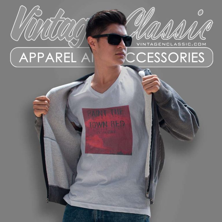 Doja Cat Paint The Town Red Album Cover Shirt V Neck TShirt Doja Cat Paint The Town Red Album Cover Shirt V Neck TShirt