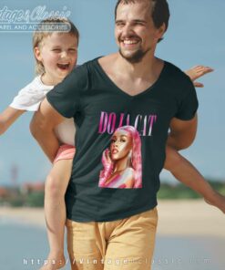 Doja Cat Pink V Neck TShirt