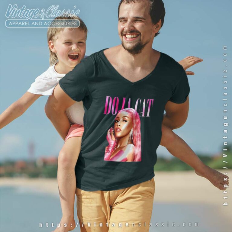 Doja Cat Pink V Neck TShirt Doja Cat Pink V Neck TShirt