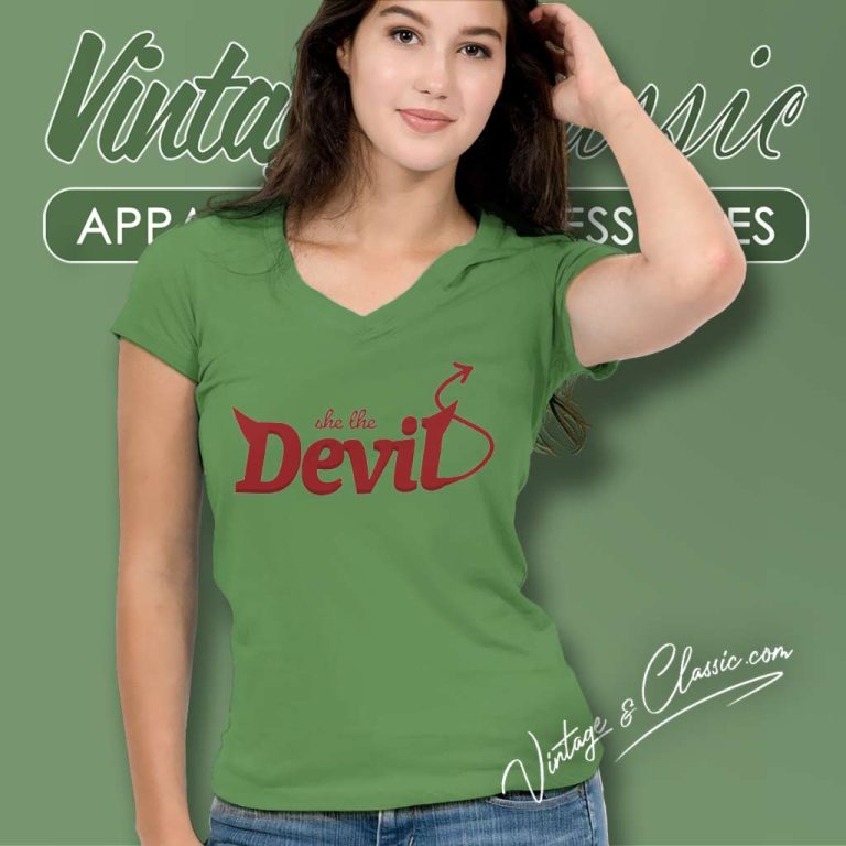 Doja Cat She The Devil Lyrics V Neck TShirt Doja Cat She The Devil Lyrics V Neck TShirt