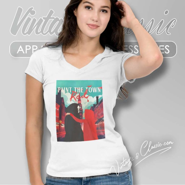 Doja Cat Shirt Paint The Town Red Poster V Neck TShirt Doja Cat Shirt Paint The Town Red Poster V Neck TShirt