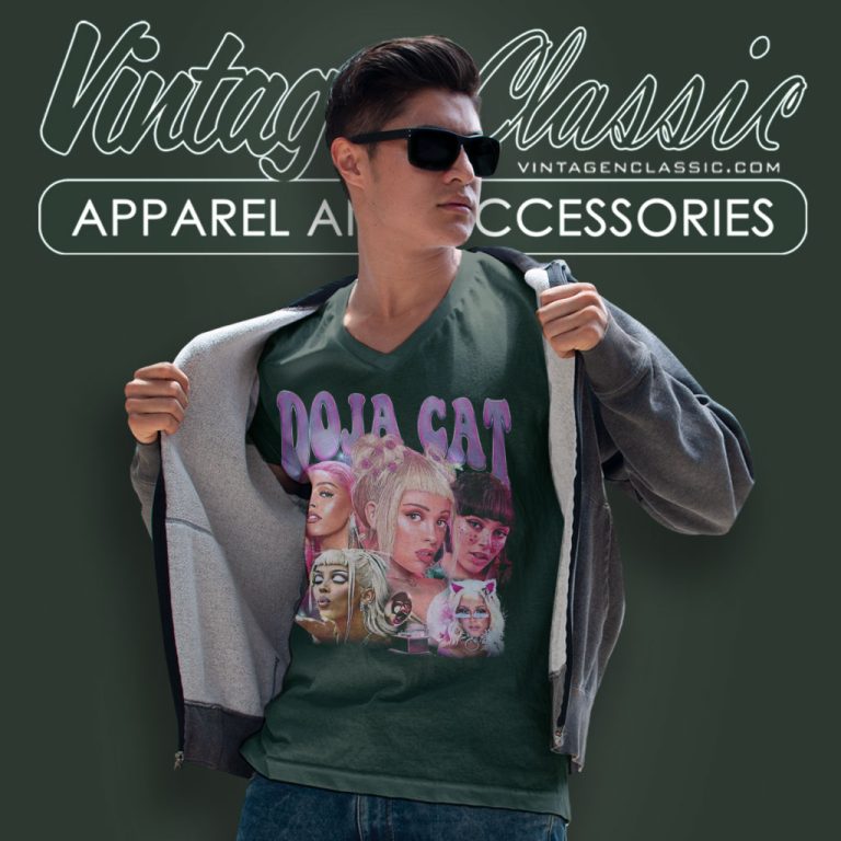 Doja Cat Tour 2023 V Neck TShirt Doja Cat Tour 2023 V Neck TShirt