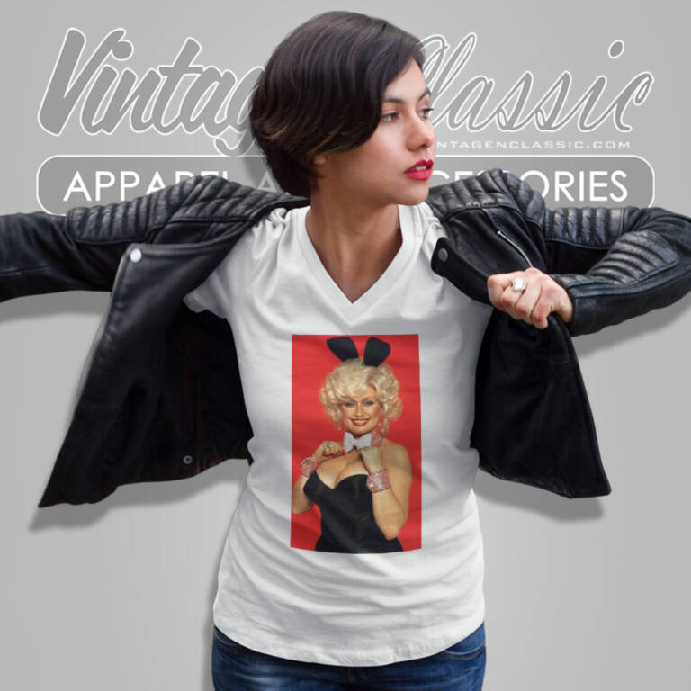 Dolly Parton Bunny Men V Neck TShirt Dolly Parton Bunny Men V Neck TShirt