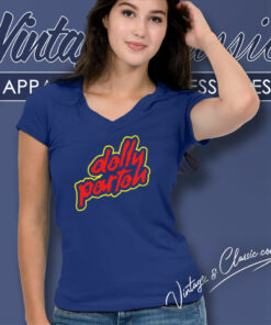 Dolly Parton Daft Punk Shirt 2000s V Neck TShirt