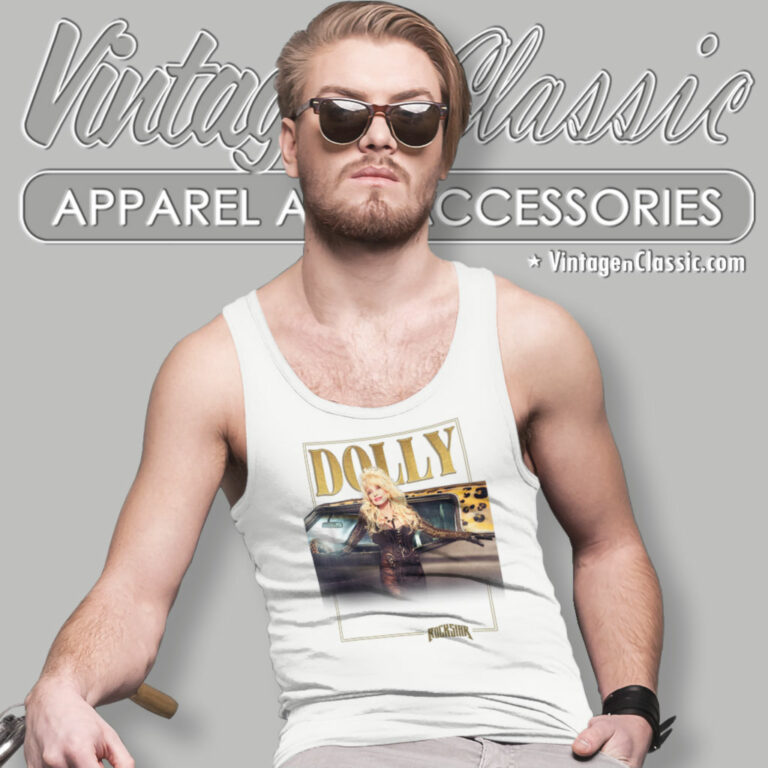 Dolly Parton Rockstar Gold Tank Top Racerback Dolly Parton Rockstar Gold Tank Top Racerback