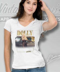 Dolly Parton Rockstar Gold V Neck TShirt