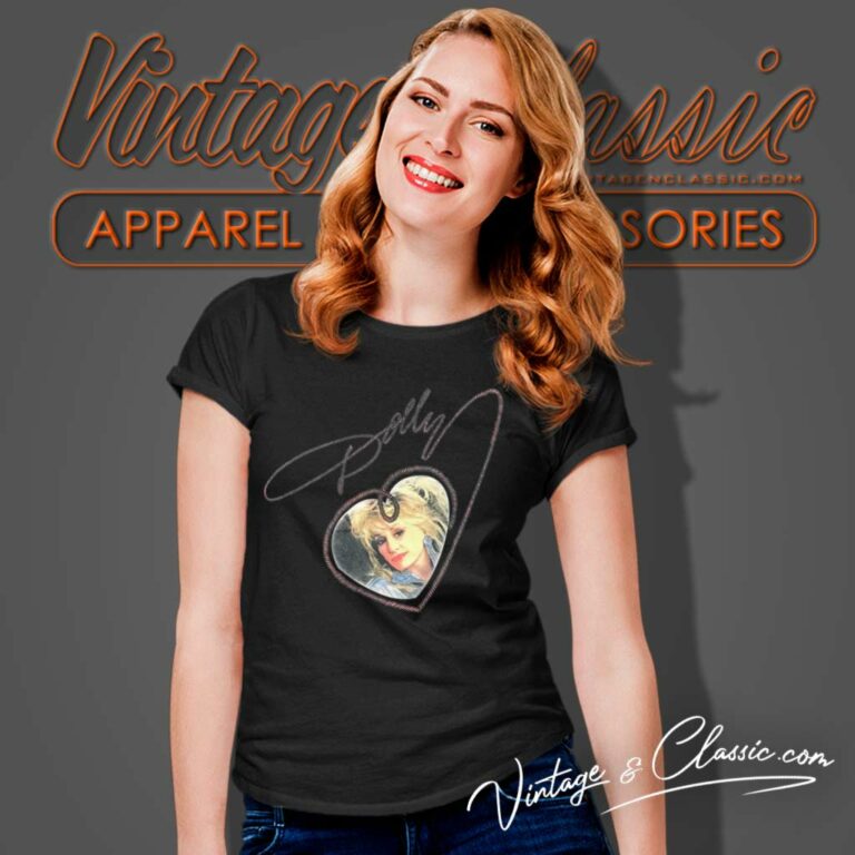Dolly Parton X Heart Shaped Lasso1980s Women TShirt 1 Dolly Parton X Heart Shaped Lasso1980s Women TShirt 1