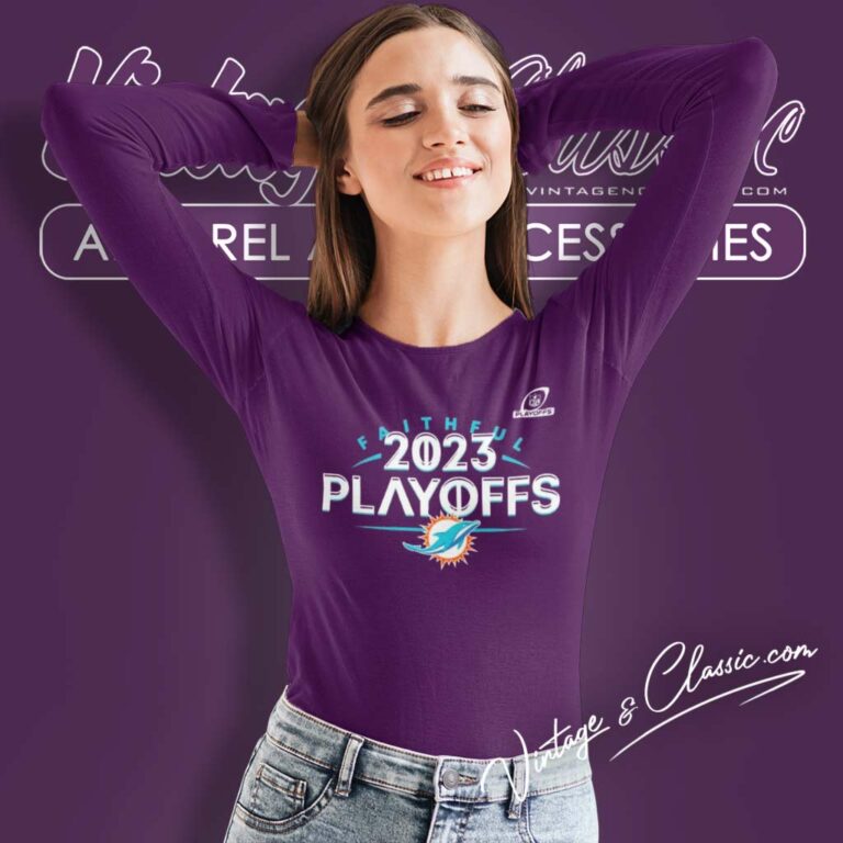 Dolphins 2023 Nfl Playoffs Faithful Long Sleeve Tee Dolphins 2023 Nfl Playoffs Faithful Long Sleeve Tee