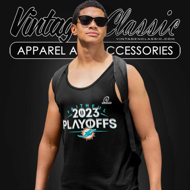 Dolphins 2023 Nfl Playoffs Faithful Tank Top Racerback Dolphins 2023 Nfl Playoffs Faithful Tank Top Racerback