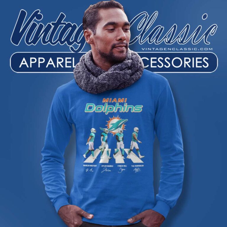 Dolphins Abbey Road Signatures Player Long Sleeve Tee Dolphins Abbey Road Signatures Player Long Sleeve Tee