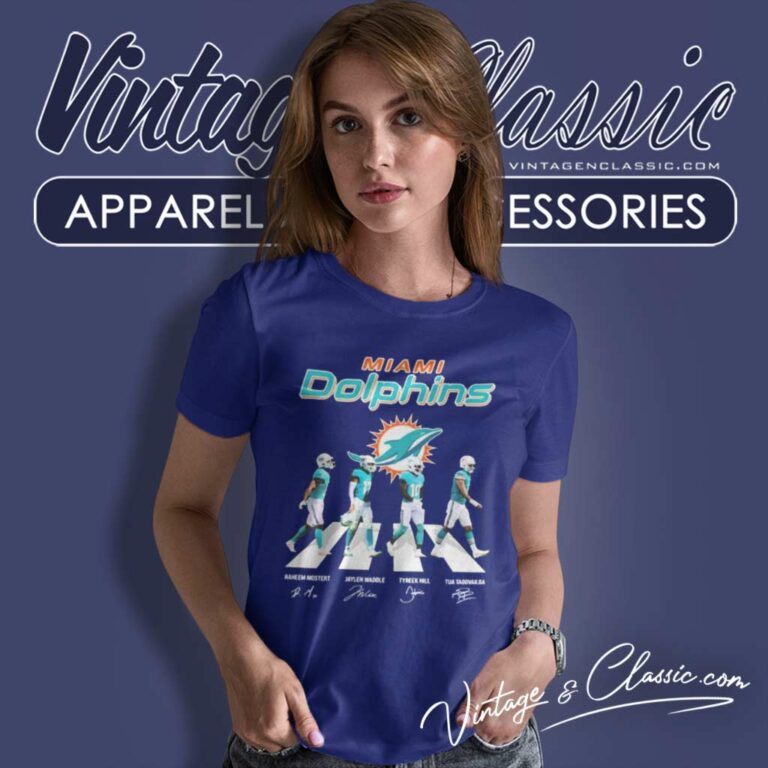 Dolphins Abbey Road Signatures Player Women TShirt Dolphins Abbey Road Signatures Player Women TShirt