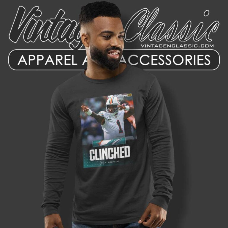 Dolphins Clinched 2023 Nfl Playoffs Long Sleeve Tee Dolphins Clinched 2023 Nfl Playoffs Long Sleeve Tee