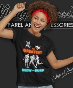 Dolphins Tua Raheem Tyreek Achane And Waddle The Greatest Show On Surf Women TShirt