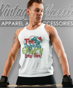 Dolphins X Grinch Lives Here Christmas Tank Top Racerback
